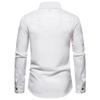 New Men's Trend Solid Colour Retro Style Casual Long-sleeved Shirt Men's Fashion Tops