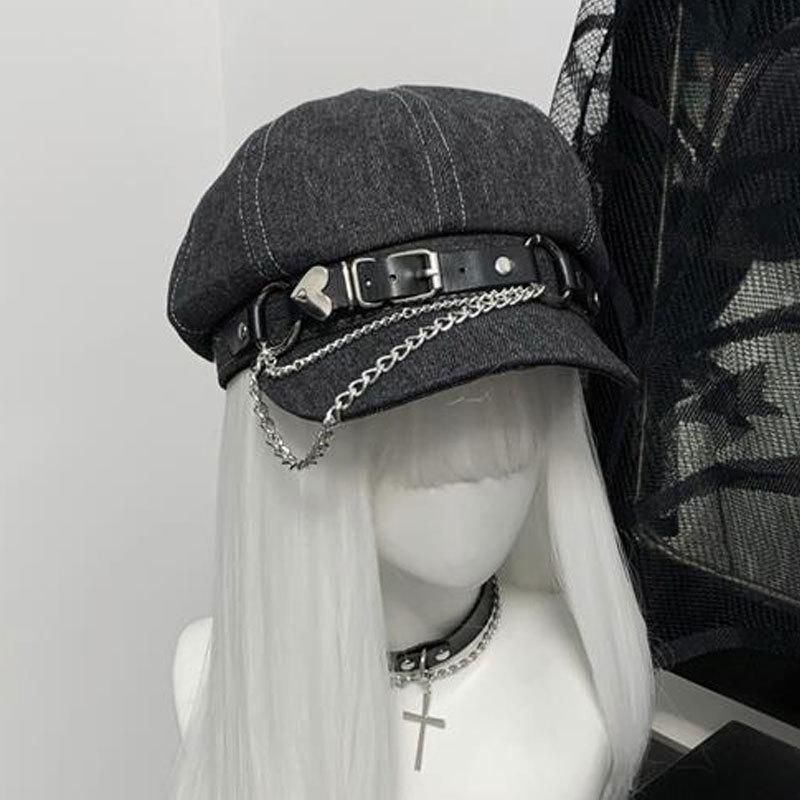 trending products 2025 cap y2k designer luxury hat y2k cap japanese accessories beret y2k stylish hat ladies cap beret lolita