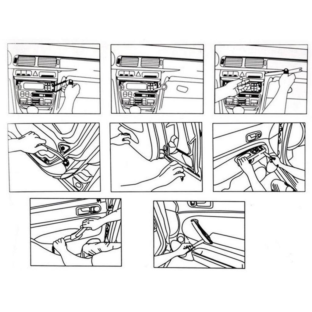 4Pcs Portable Auto Car Radio Panel Door Clip Panel Trim Dash Audio Removal Installer Pry Kit Repair