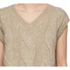WE11DONE V-Neck Cable Knit Sleeveless Vest Unisex vests Camel WD-KV8-20-090-U-BG