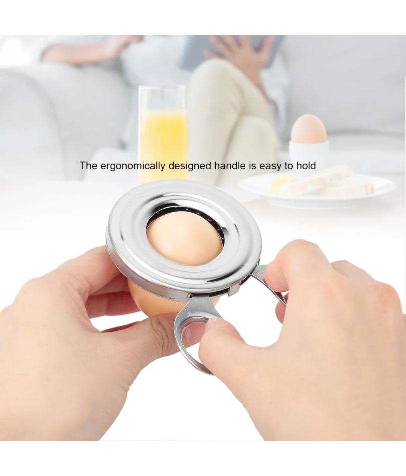 Eierkocher Eierschere Küchenwerkzeug Edelstahl Eierschneider Eierschalen-Schere Schäler Küchenzubehör