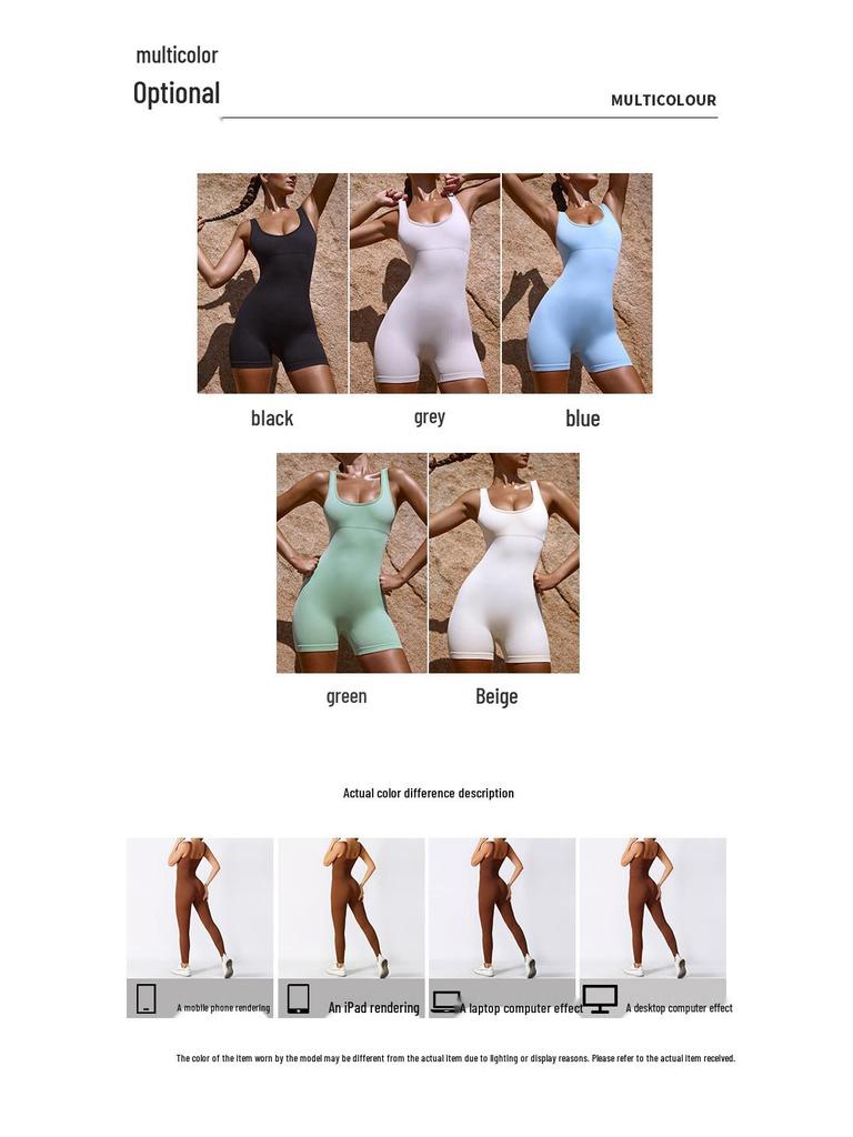 Sleeveless Cross-Back Hip-Lift Quick-Dry Yoga Bodysuit