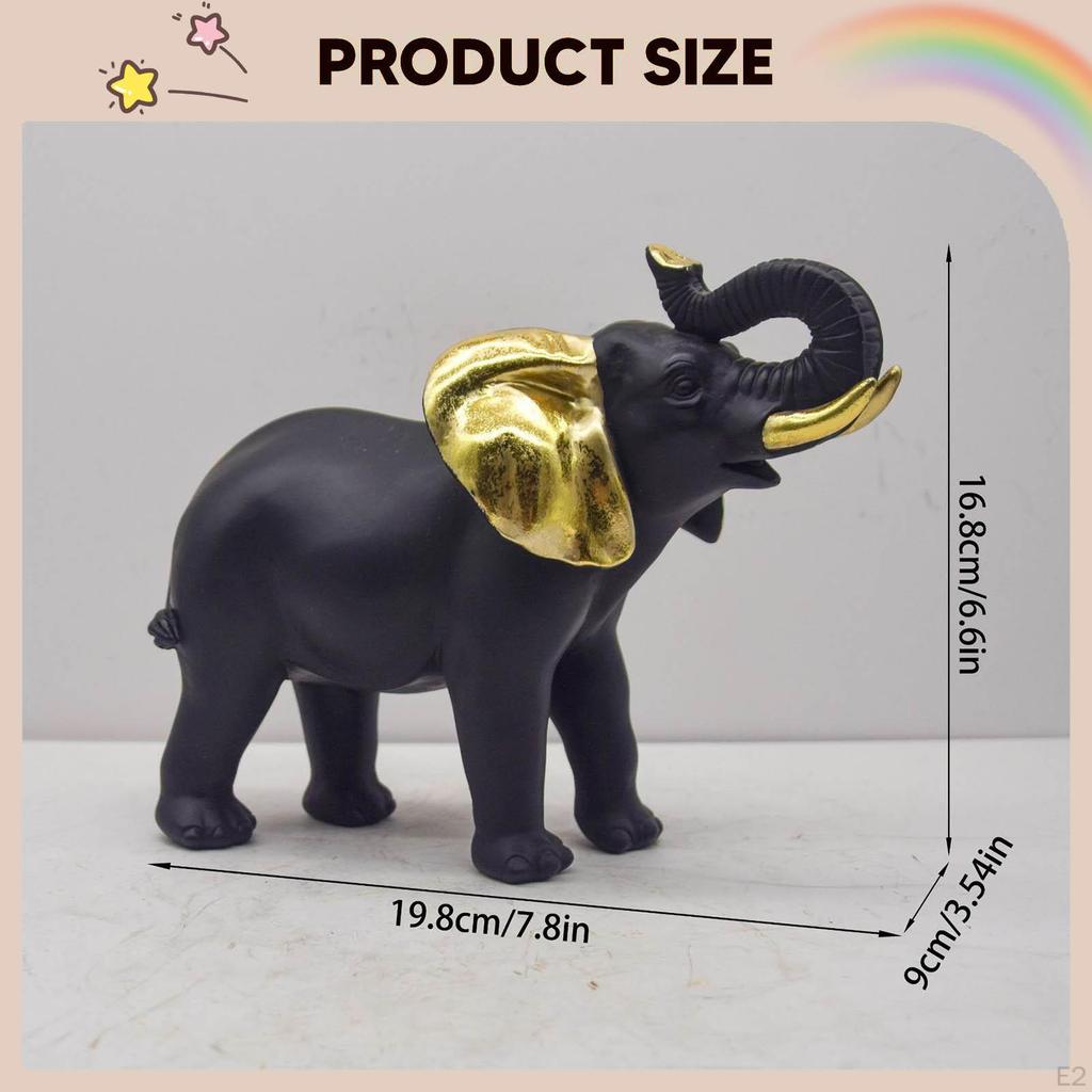 Elephant Statue Decoration Resin Decorative Figurine Sculpture for Table Centerpiece