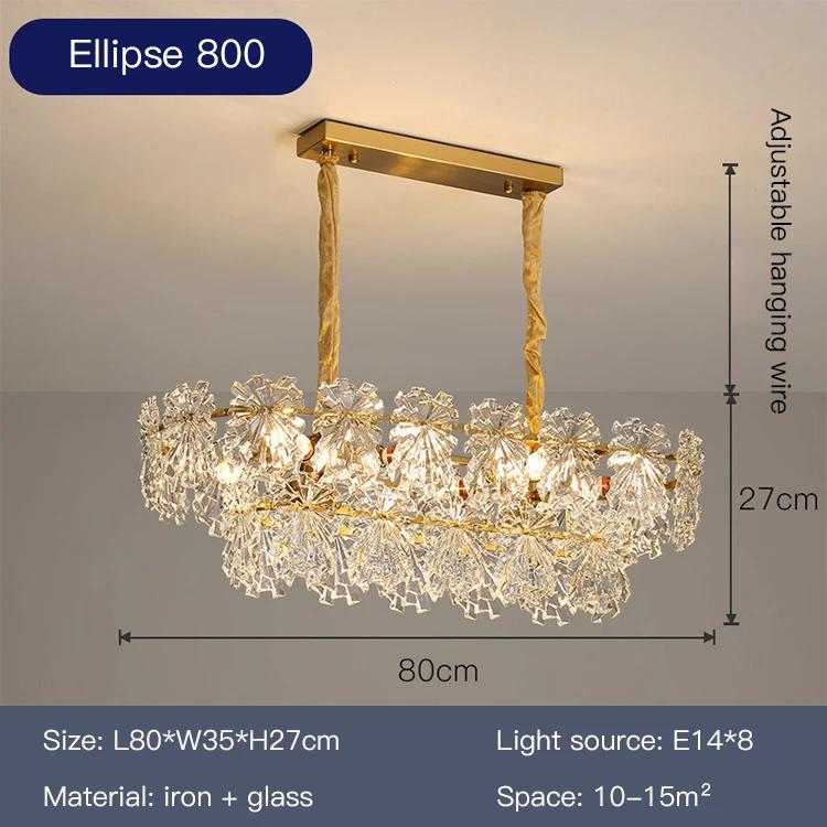 Modern Light Luxury Living Room LED Chandeliers Glass Bedroom French High-quality Ceiling Light Decoration Dining Room Lighting