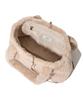 Covernat Woman Clover Heart Fluffy Medium Tote Bag Beige