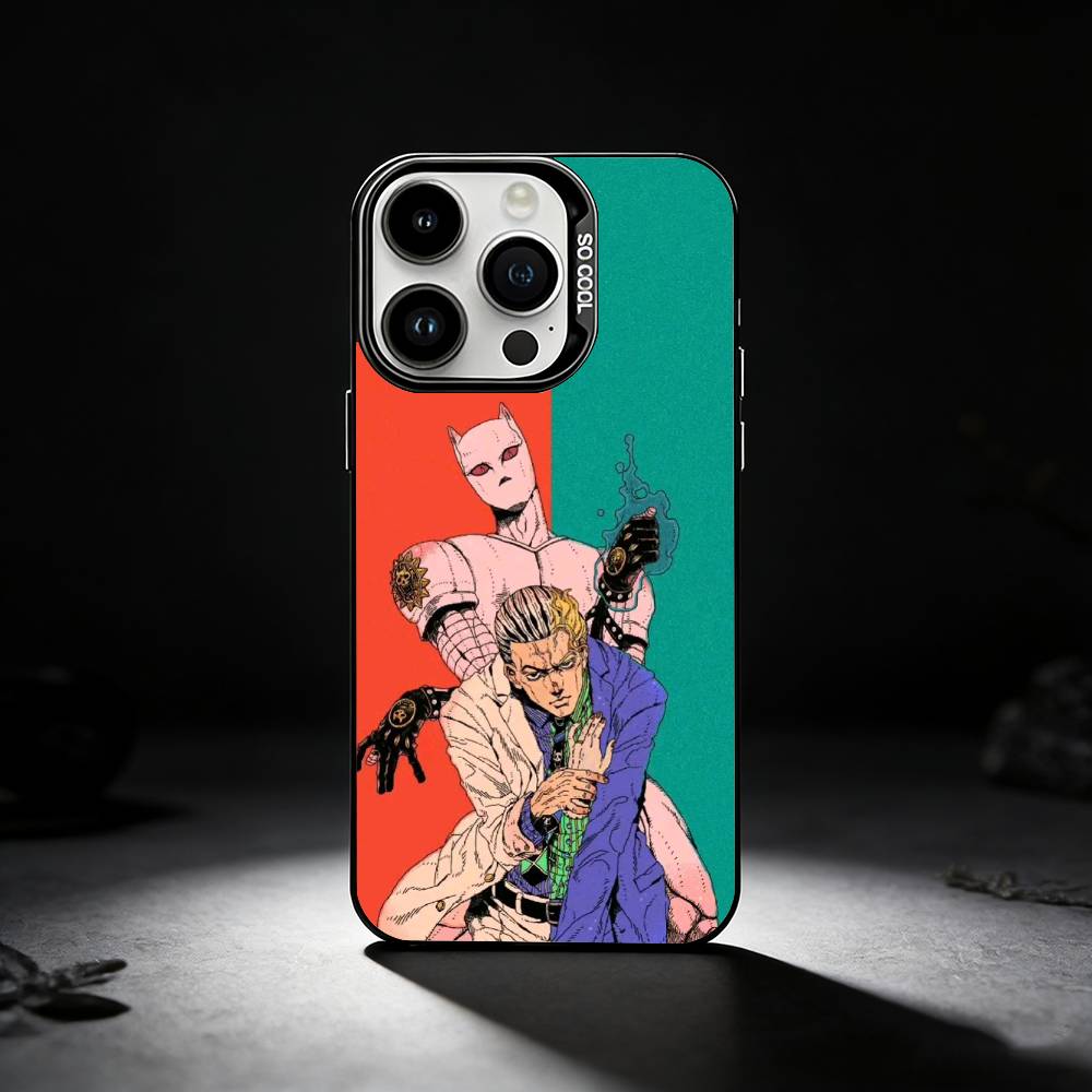 K-Kira Yoshikage Phone Case For iPhone 17,16,15,14,13,12,11 Plus,Pro Max,XS,Colored Silver Phone Case