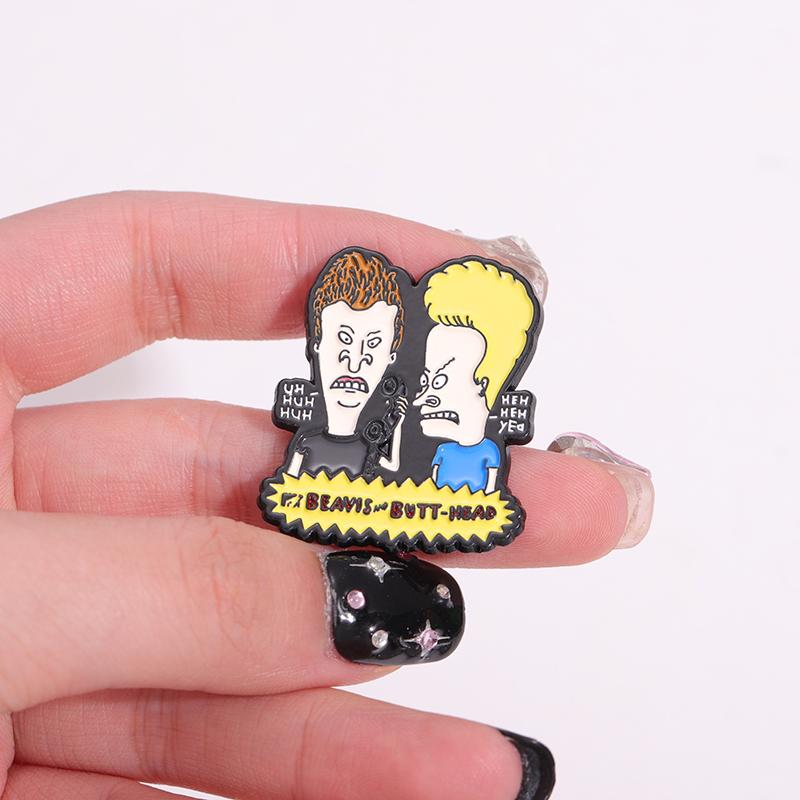 Retro Anime Enamel Pins Custom ARE YOU THREATENING ME?! Brooches Lapel Badges Funny Jewelry Gift for Kids Friends