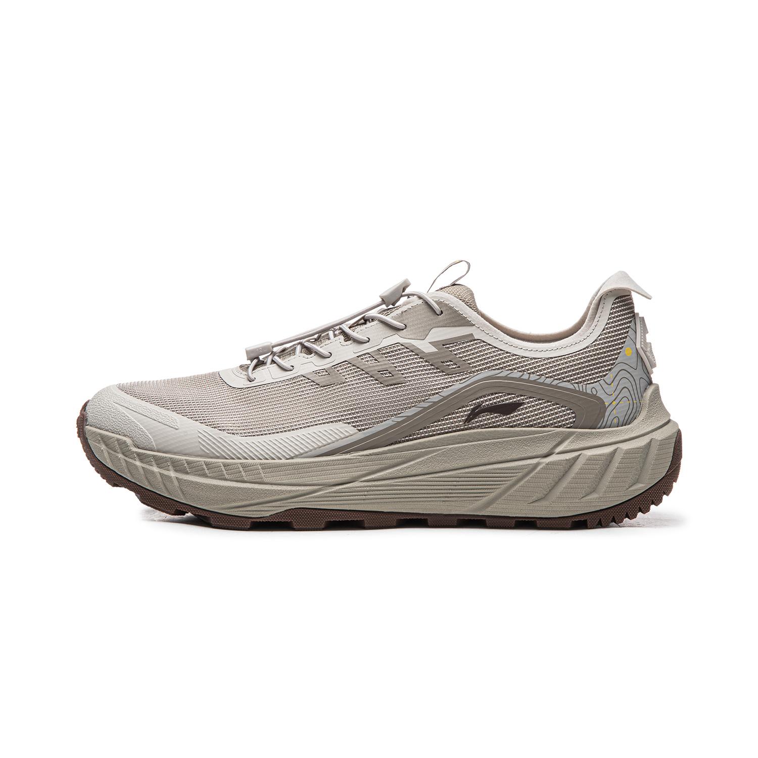 

Li Ning Chuo Ye V2 Cushioning Slip Resistant Abrasion Resistant Rebound Low top Trail Running Shoes Men s Taupe ARSW123-4 46