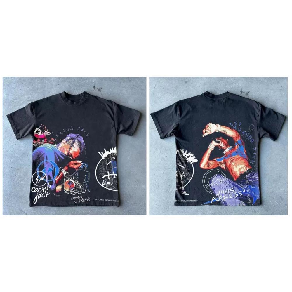GLYDE 2000s Vintage Casual Print Y2k Short Sleeve O-Neck Streetwear Harajuku Gothic Tee Crop Top Women's Men Clothes