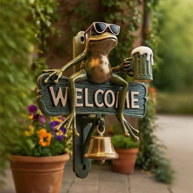 Welcome Doorbell Outdoor Wind Chimes Metal Garden Decoration Wall Decoration Gift Signs Doorbell That Rings When The Door Opens