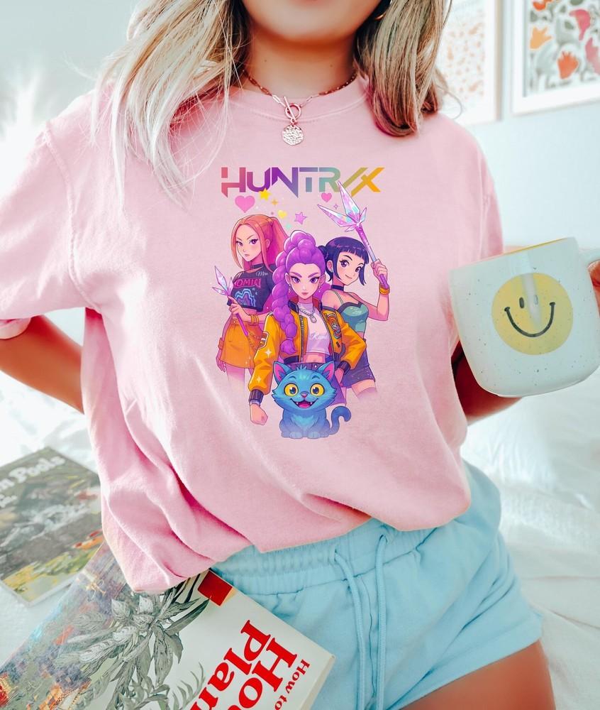 Huntrix Kpop Demon Hunters Shirt Huntrix Girls T Shirt Mira Rumi Joey T-Shirt