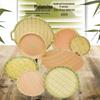 Wuhe Melamine Bamboo Weave Look Footed Plate Set