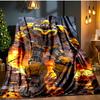 Car robots Battle Blanket Flannel Throw for Sofa, Indoor, Camping, Living Room, Office, Chair, And Bed Soft Birthday Gift