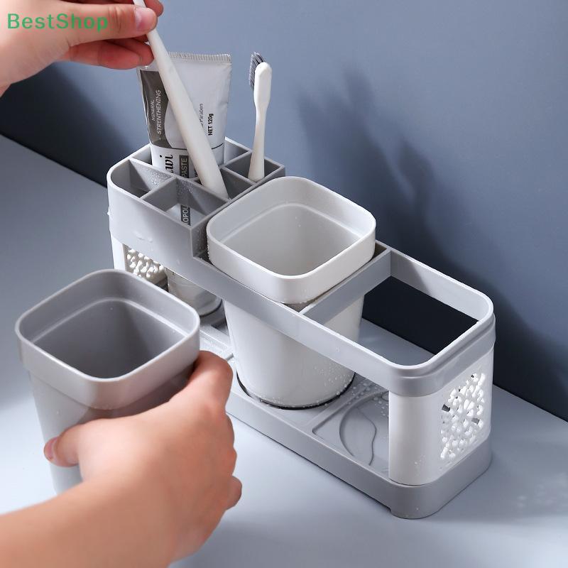 Mouthwash Cup Toothbrush Holder Set Bathroom Toothpaste Shelf Wash Set Cup Holder