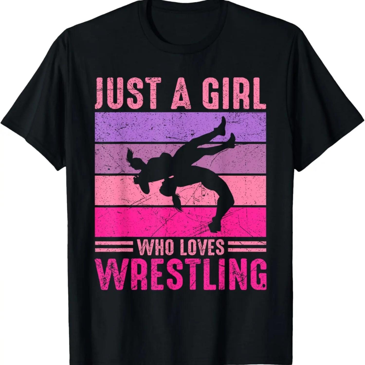 Просто Девочка, Которая Любит Рестлинг Девочка Борцовский Костюм Футболка Рестлера S чёрный