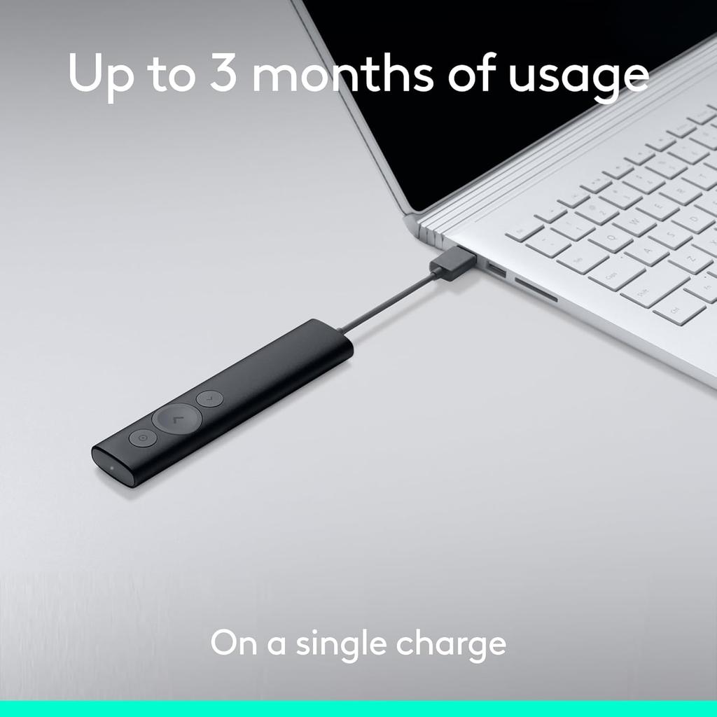 Logitech Spotlight Wireless PPT Flip Pen Conference Teaching Demonstrator Projection Remote Control Wireless Receiver+Bluetooth