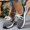 Fashion Women'S Breathable Mesh Sneakers - Lightweight Casual Walking Shoes Lace-Up Design for Summer Outdoor Activities Ladies Sneakers