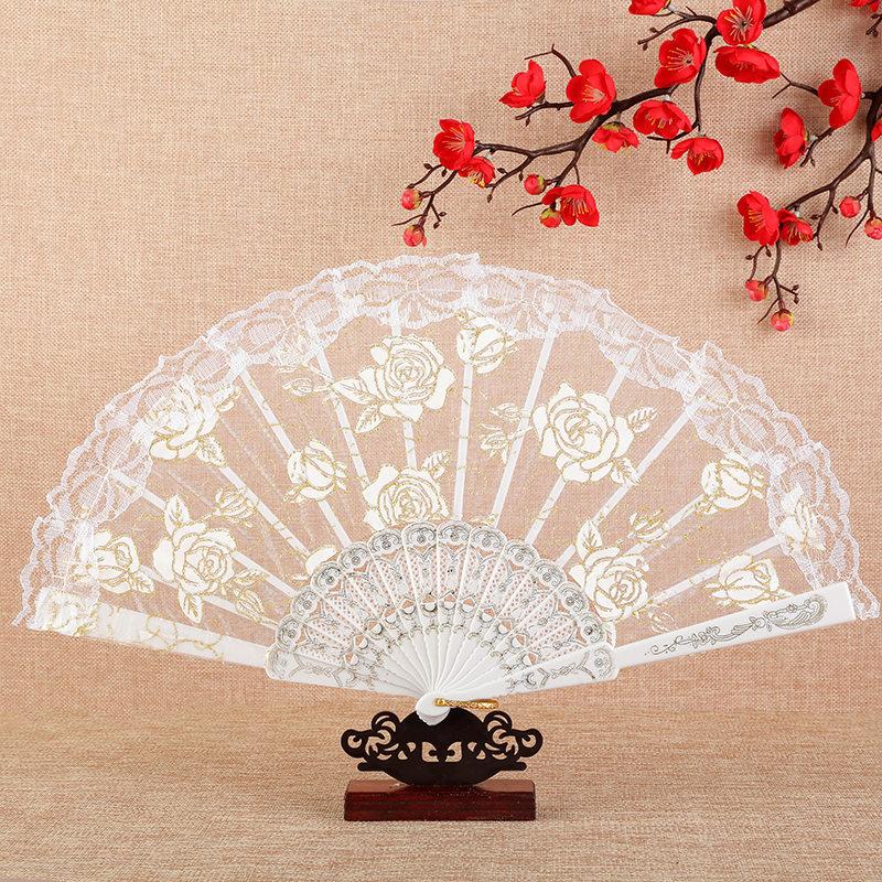 Wedding Hand Fan Lace Dancing Fan for Woman Decorative Handheld Fan for Women Party Clothing Accessories