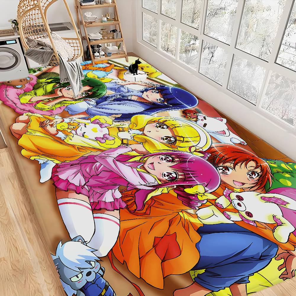 Smile Precure Anime Floor Mat Cheaper Anti-slip Modern Living Room Balcony Printed Bedside Mats