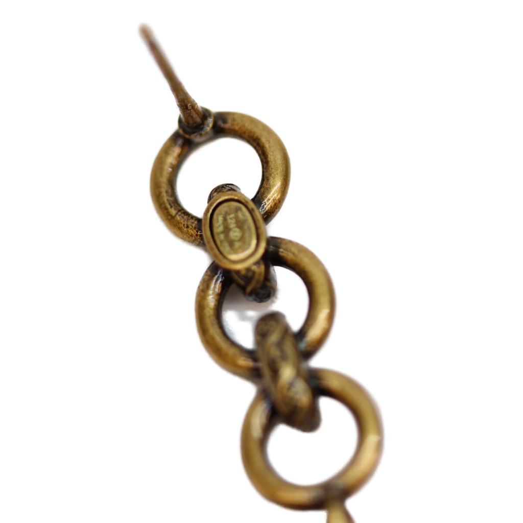 CHANEL I24A Gold Swing CC Logos Rhinestone Earrings earring goldUsed