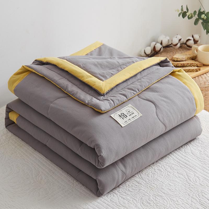 Set Coperta Estiva in Puro Cotone Lavato Giapponese - Cotone dello Xinjiang, Sottile e Fresco, Classe A, Quattro Pezzi