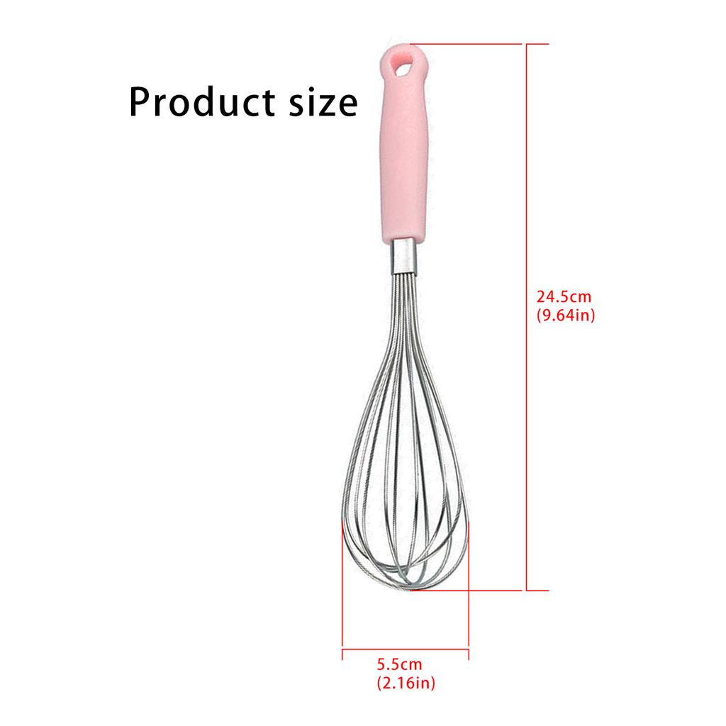 Easy to Clean Stainless Steel Whisk Manual Baking Mixing Tool for Cooking with Durable Stainless Steel Construction
