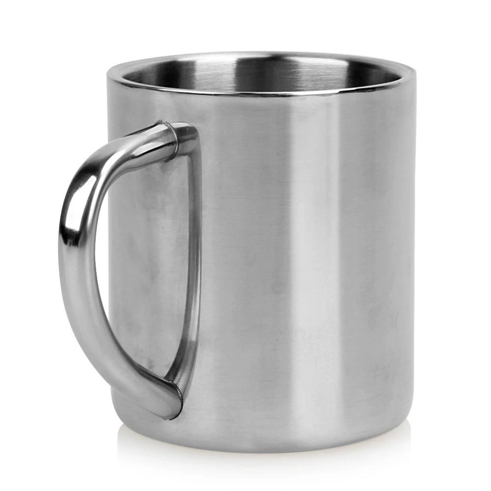 220ml/200ml Drinking Mug Double/Single Stainless Steel Jujube Cup with Handle Retro Water Tea Beer Juice Mug Kitchen Drinkware