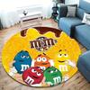 M&M's Round Area Rug,Carpet Rug for Living Room Bedroom Sofa Playroom Decor,Non-slip Floor Mat