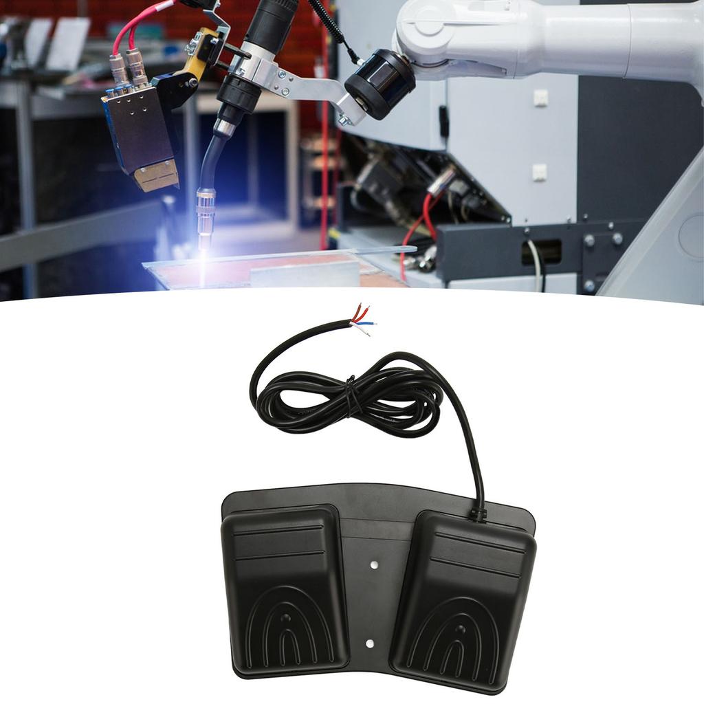 Double Foot Switch High Power Self Locking 2 Wire Foot Pedal Switch for Appliance Industrial Equipme