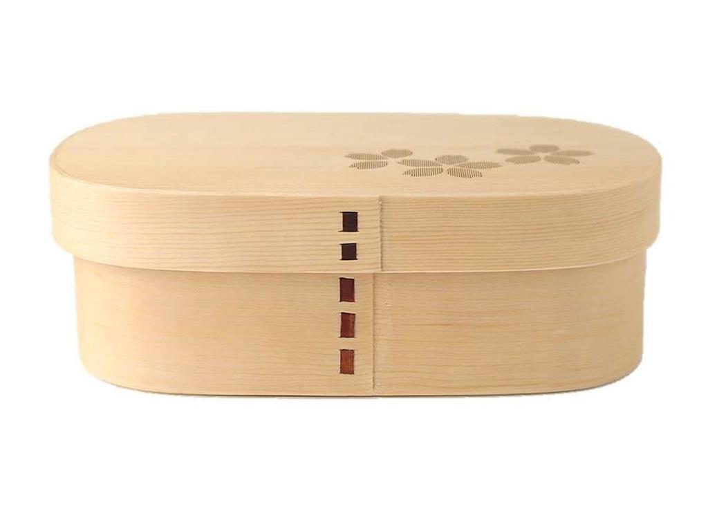 Magewappa Bento X X Natural Current Model J-kitchens Box, 18.3cm 12.5cm 6cm, 700ml, White,
