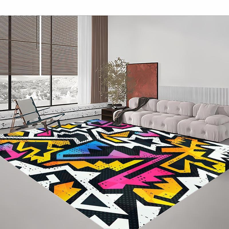 Graffiti Seamless Pattern Large Area Carpet for Living Room Bedroom Sofa Doormat Kitchen FloorTapete Anti-slip Decor Alfombra HD