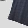 INCERUN Summer Men Mockneck Sleeveless Shiny Casual Tank Tops Vest