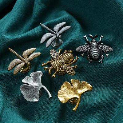 Maniglia per mobili retrò Maniglie in argento oro antico per armadi e cassetti Maniglie per cassetti in lega di zinco Maniglie per guardaroba in foglia di ape