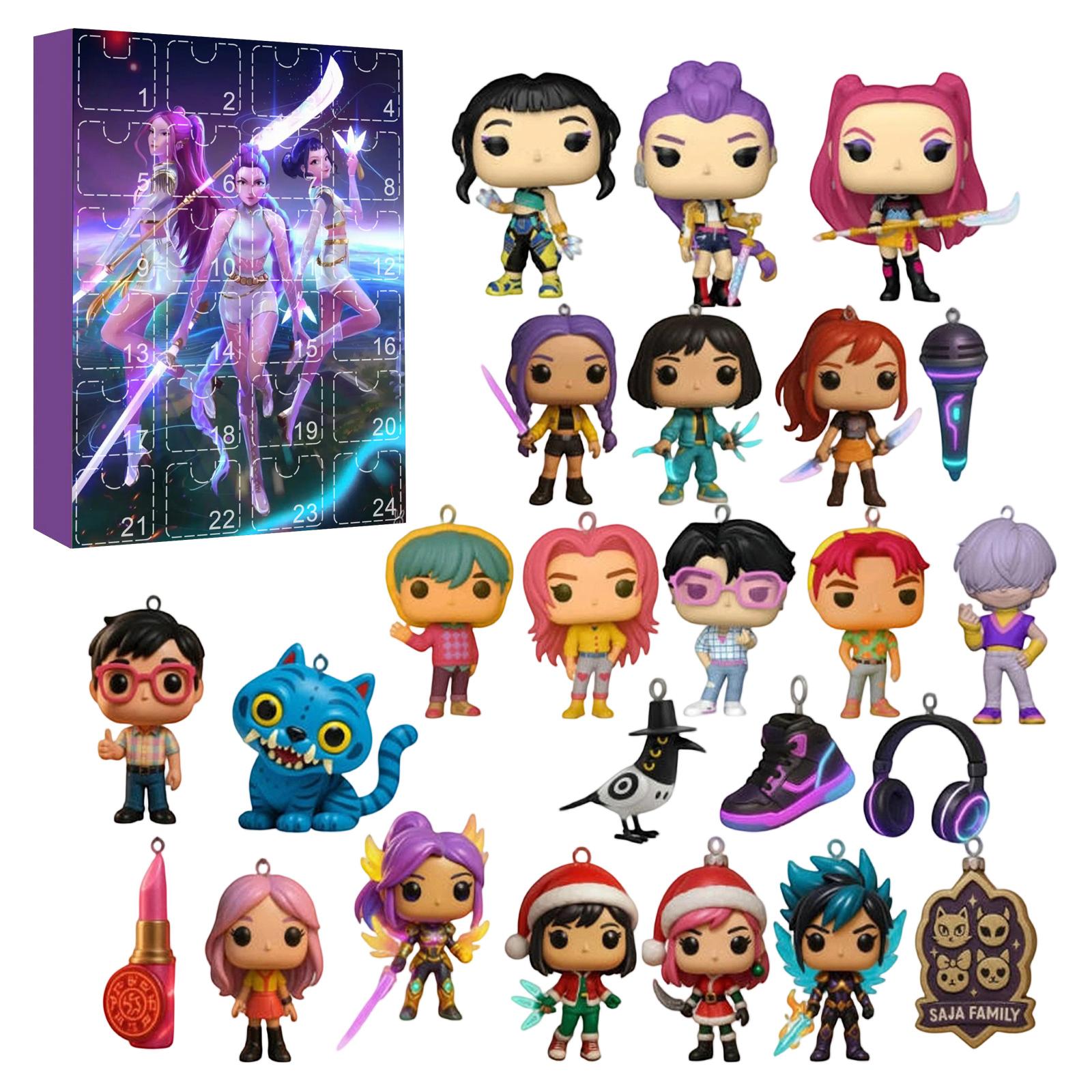 

Коробка-сюрприз с 3D куклами, 24 куклы ждут, чтобы вы их распаковали, Рождественский сюрприз для друзей и детей One Size