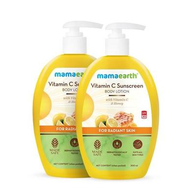 Tělové mléko s vitamínem C pro ženy a muže, Tělové mléko pro suchou pokožku - Balení po 2 (400 ml * 2)