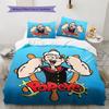 Popeye the Sailor Man  Pattern Bedding Quilt Set  Home Decoration  Gift (1 * Duvet Cover + 2 * Pillowcase  Without Core)