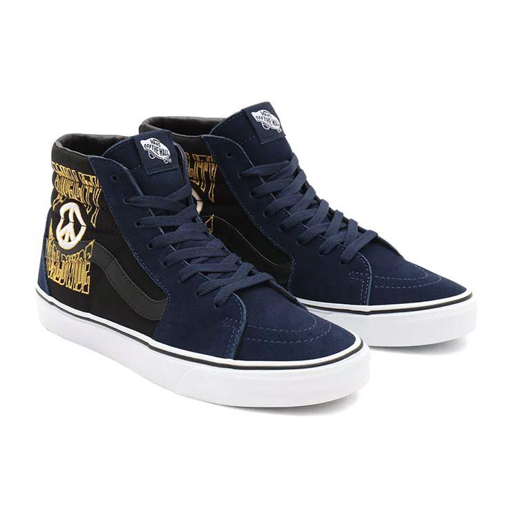 Vans Sk8 Neformální Vysoké Skate Boty Unisex Tenisky Modré Černé VN0A32QG9YJ