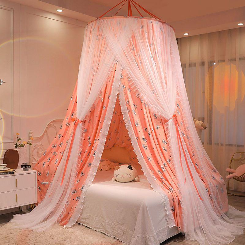 Princess Style Hanging Mosquito Net: Dustproof, Light-Blocking Dome Bed Canopy, Easy Installation