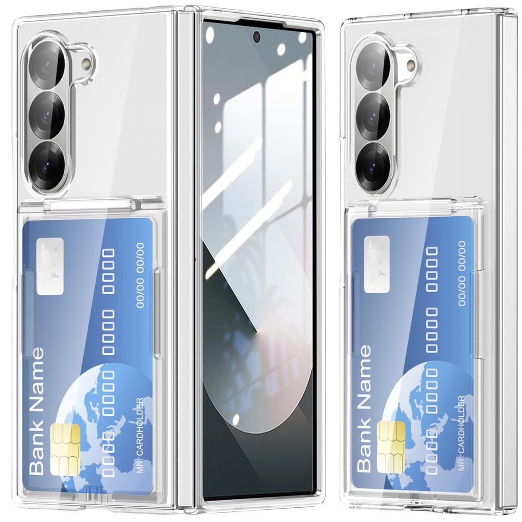 Hartes PC Wallet Case Kartenfach Halter Hüllen für Samsung Galaxy Z Fold7 5G Fold 7 5 6 Fold5 Fold6