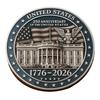 US 250th Anniversary Souvenir Coin Double-Sided Carved United States History Commemorative Badge