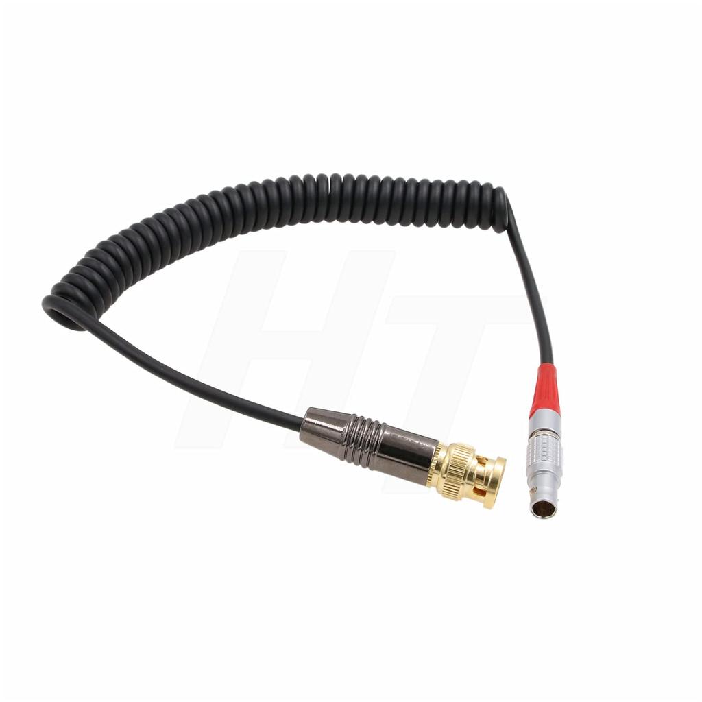 HangTon Timecode Spiralkabel auf BNC für Ambient Nano Lockit Sound Devices Audio Sony Canon C300 C500 URSA Mini Zoom F8 5-Pin Recorder, F55, Amira,