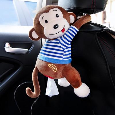 Creative Tissue Box Cute Monkey Paper Napkin Case Cute Cartoon Animals Car Paper Boxes Wall Car Hanging Napkin Holders