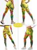High-Waisted Women's Yoga Pants - Tummy Control, Printed Sportswear for Outdoor Fitness