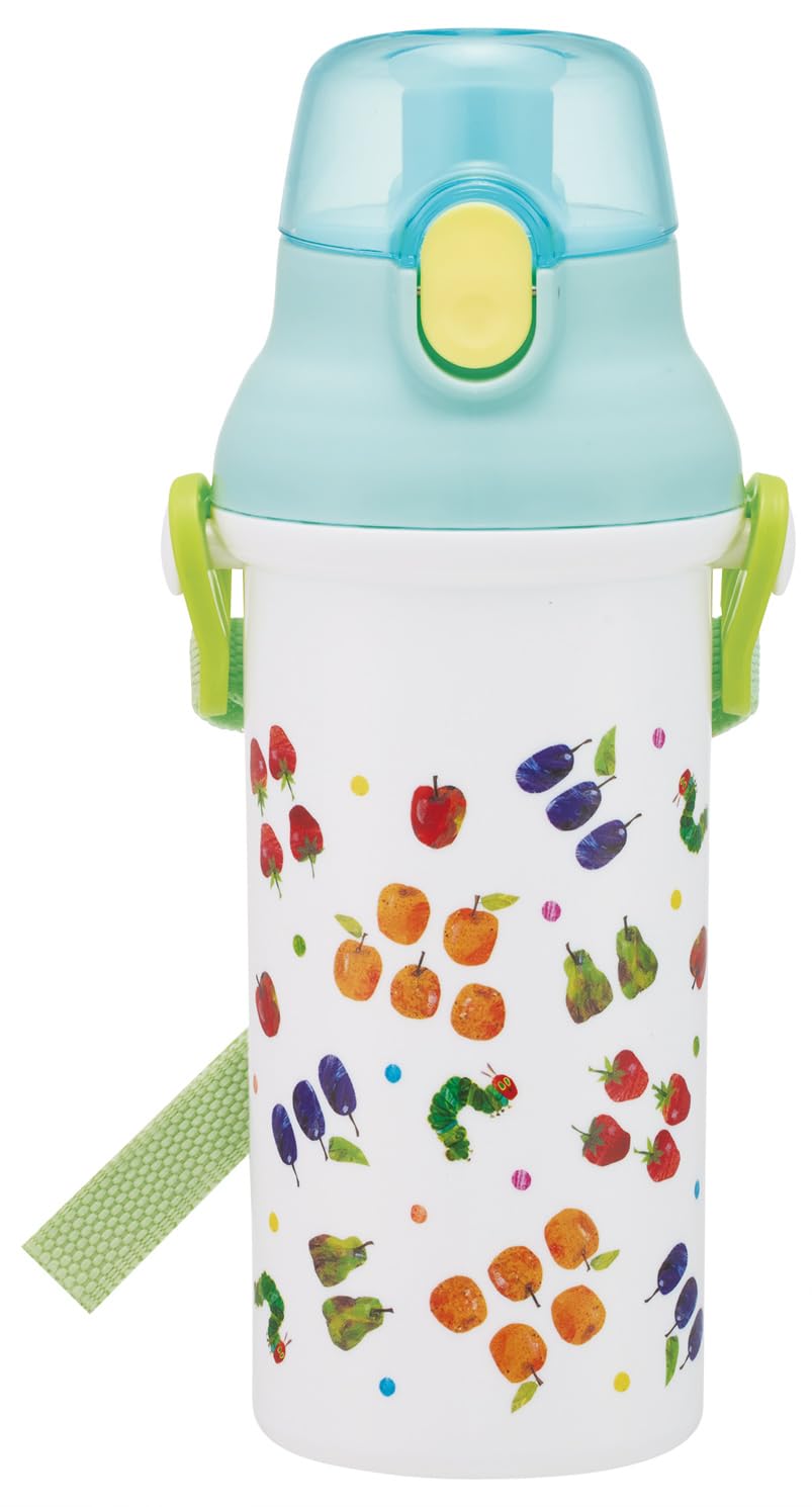 

Skater Direct Drinking Water Dishwasher Made in Very Hungry Caterpillar Fruit for Boys and Children s Bottle, Plastic, 480ml, One-Push Opening, Safe,