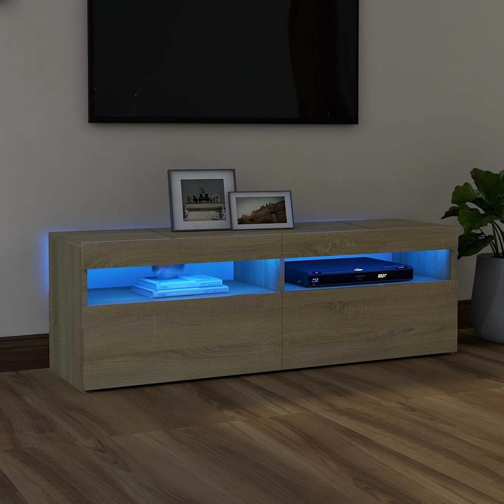 Moderne, Minimalistische TV-Schränke Mit LED-Beleuchtung Für Wohnzimmer Und Schlafzimmer, Aufbewahrungssideboards, 120x35x40 Cm