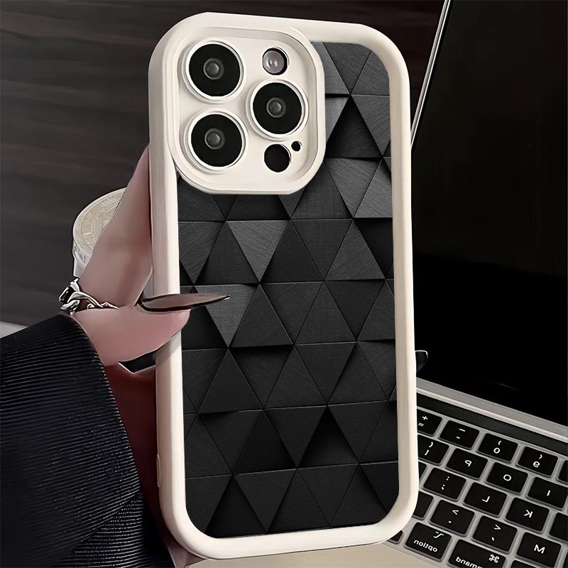 Phone Case for iPhone 17 Air 16E 15 16 Pro Max Carbon Fiber Cool Pattern Cover 14 Plus 13 12 Mini Soft Shell Silicone Fundas