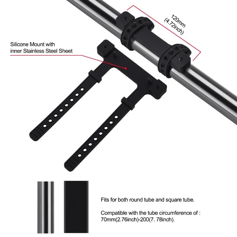 Adjustable Speaker Bracket For Cycling Enthusiasts For Multiple Sound Devices Up To 7.78inch Tubes