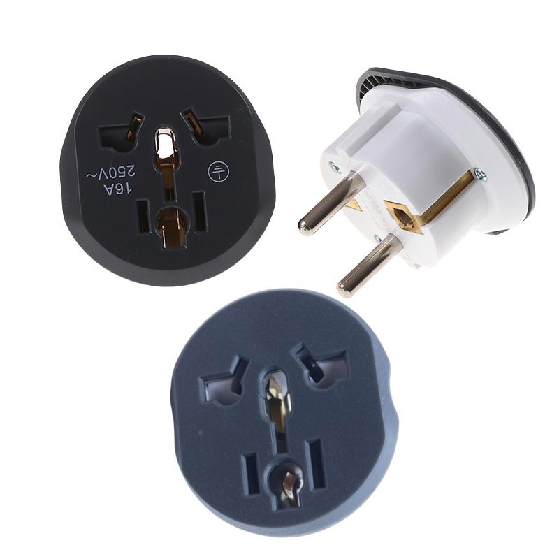 16A Universal Eu Travel Adapter Euro Converter Uk Us Au To Eu Ac Socket Plug