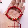 Unisex Baby Colorful Red Rope Anklet Bracelet with Gold, Silver & Jade Charms