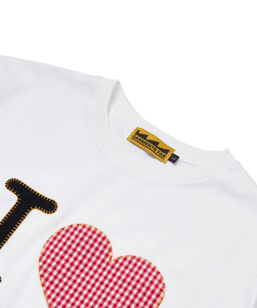Gameoncheupaeb Homemade I Love Gf Heart Button Tee (White)
